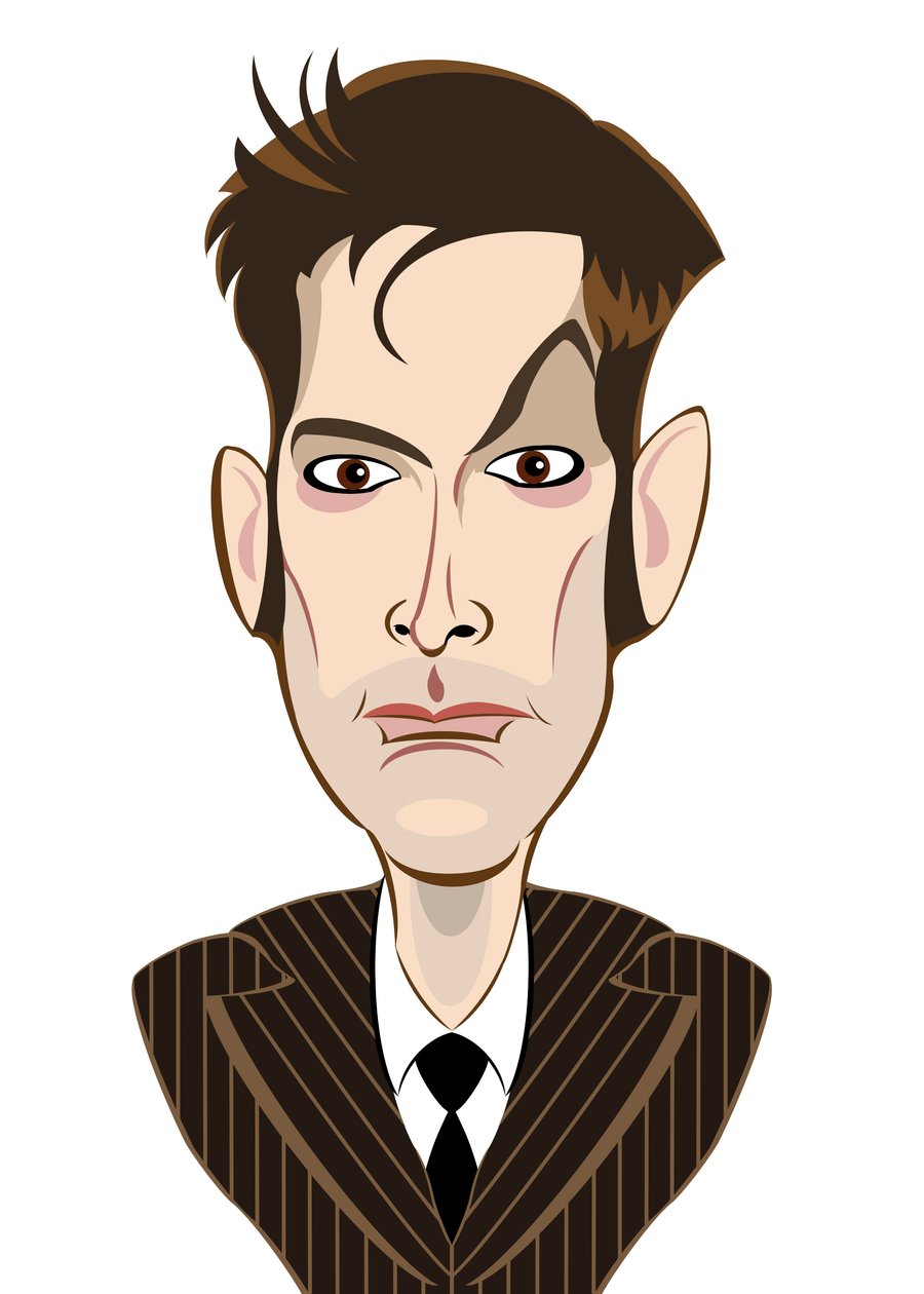 David Tennant Doctor Whona - karikatyyri tekijältä Neale Osborne