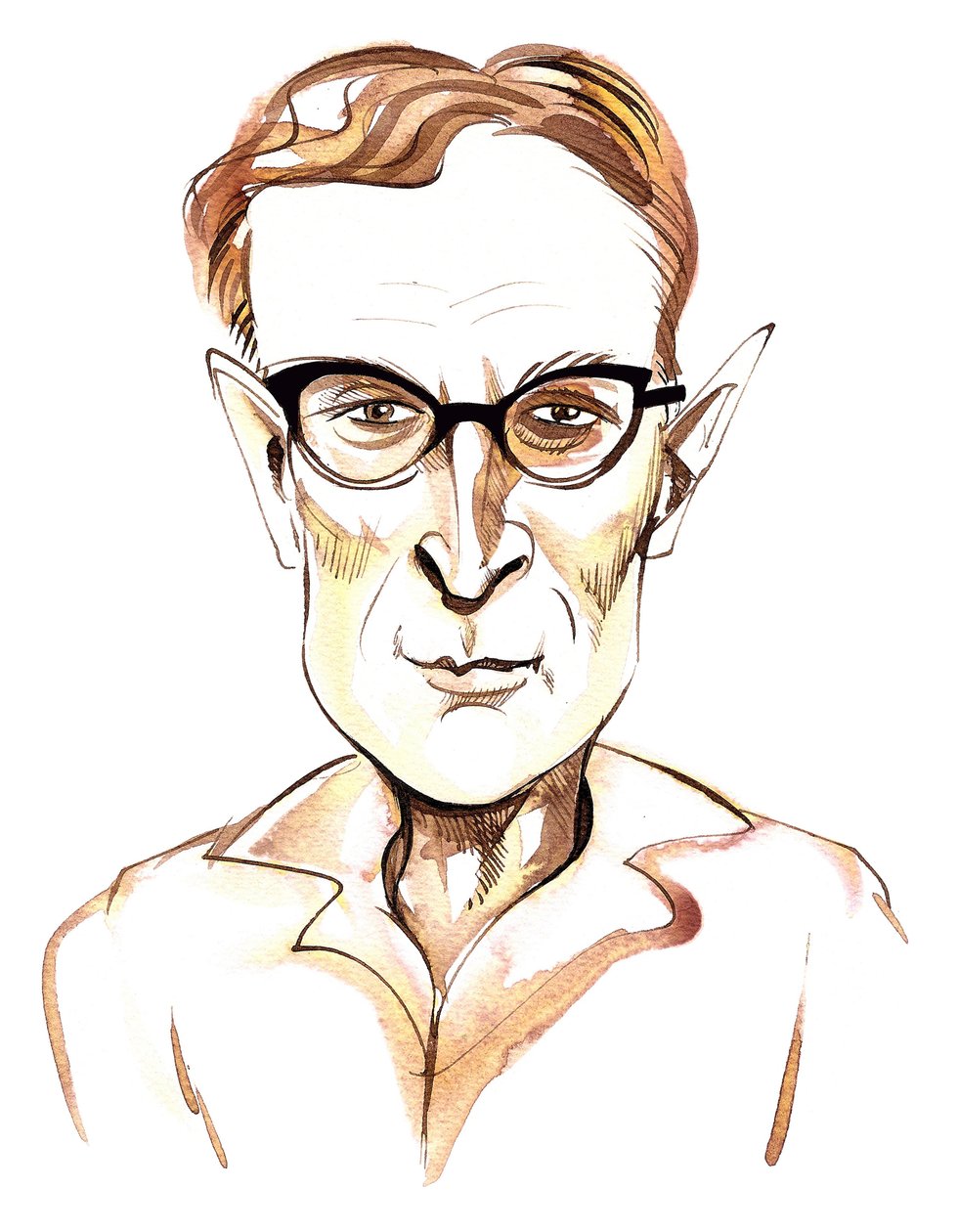 Douglas Lilburn (uusiseelantilainen säveltäjä, 1915-2001) karikatyyri tekijältä Neale Osborne
