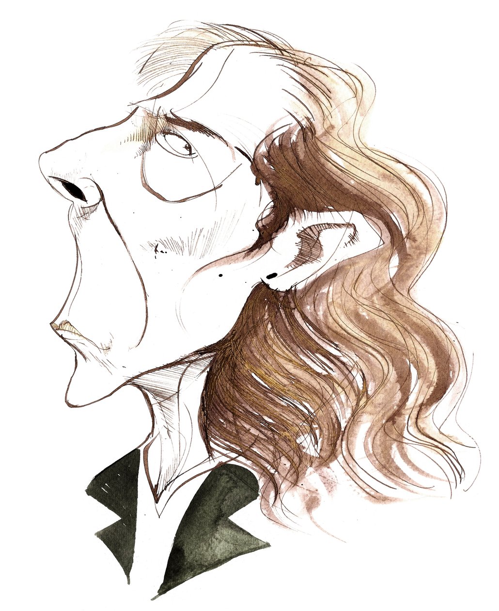 Emmanuel Nunes - portugalilainen säveltäjä (1941 - 2012); karikatyyri tekijältä Neale Osborne