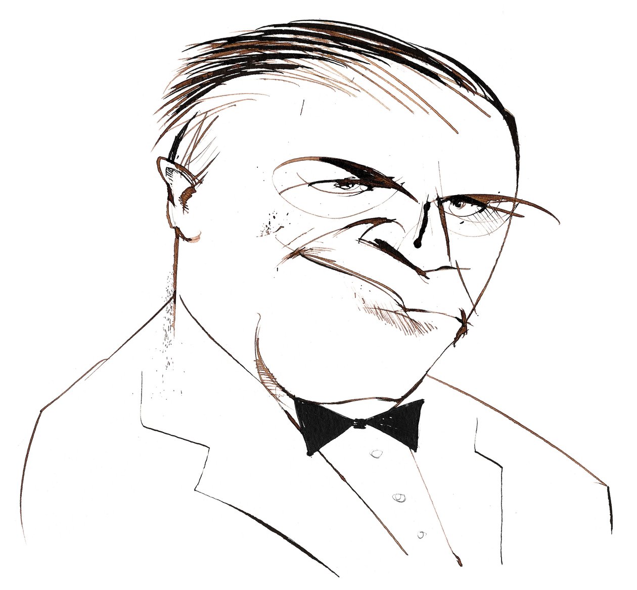 Ferde Grofé (1892 - 1972) yhdysvaltalainen säveltäjä, sovittaja ja pianisti, karikatyyri. tekijältä Neale Osborne