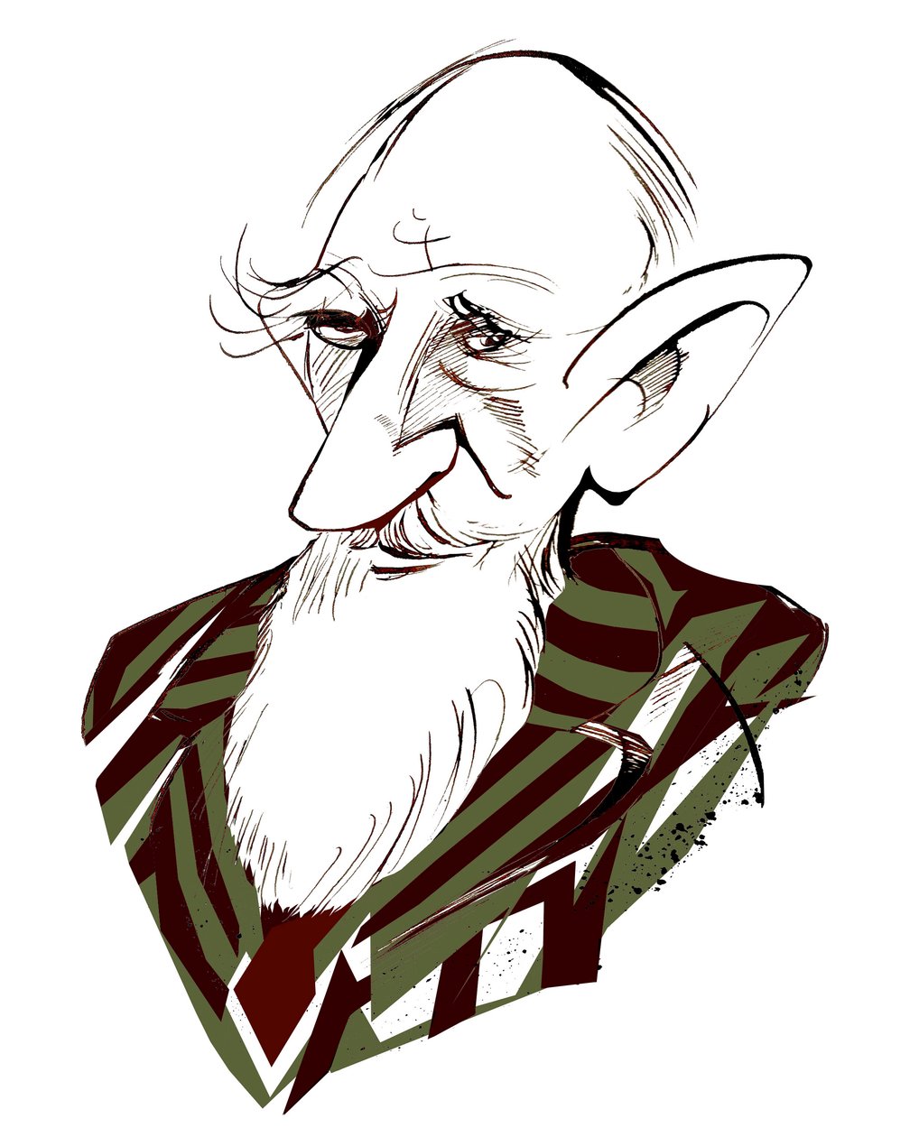 George Bernard Shaw, irlantilainen näytelmäkirjailija värikarikatyyri tekijältä Neale Osborne