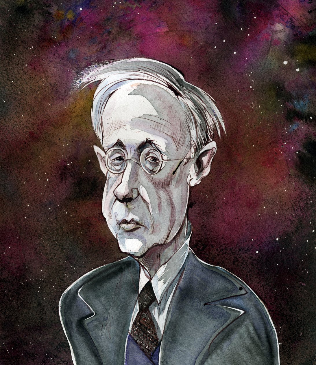 Gustav Holst - karikatyyri englantilaisesta säveltäjästä tekijältä Neale Osborne