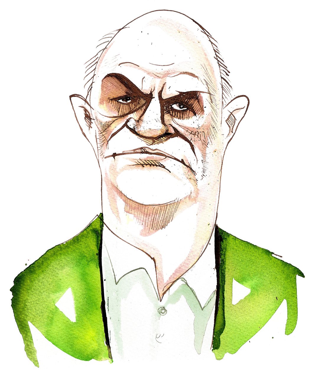 irlantilainen kirjailija Colm Toibin (s. 1955); karikatyyri tekijältä Neale Osborne