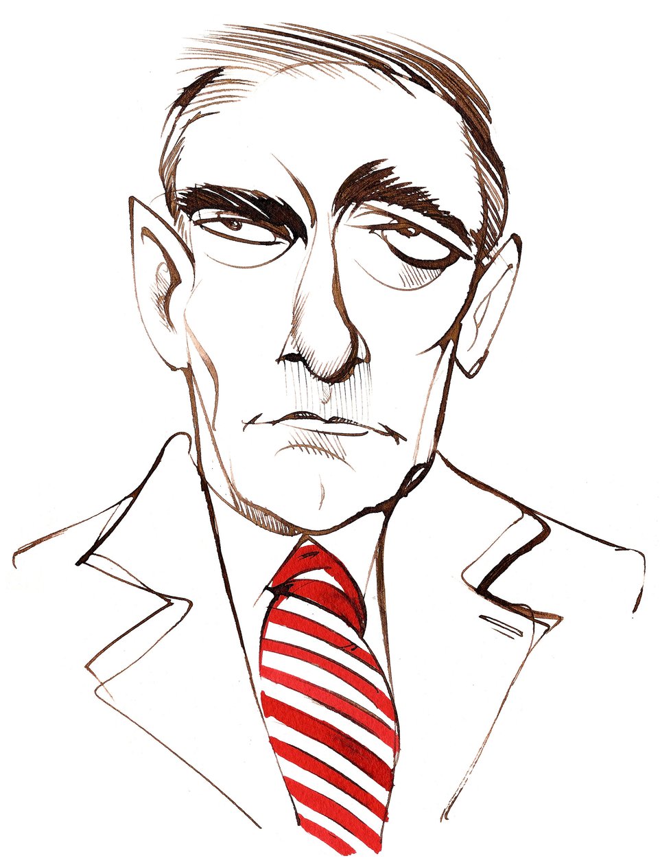 Karol Szymanowski, ukrainalaissyntyinen puolalainen säveltäjä ja pianisti, (1882 - 1937), karikatyyri tekijältä Neale Osborne