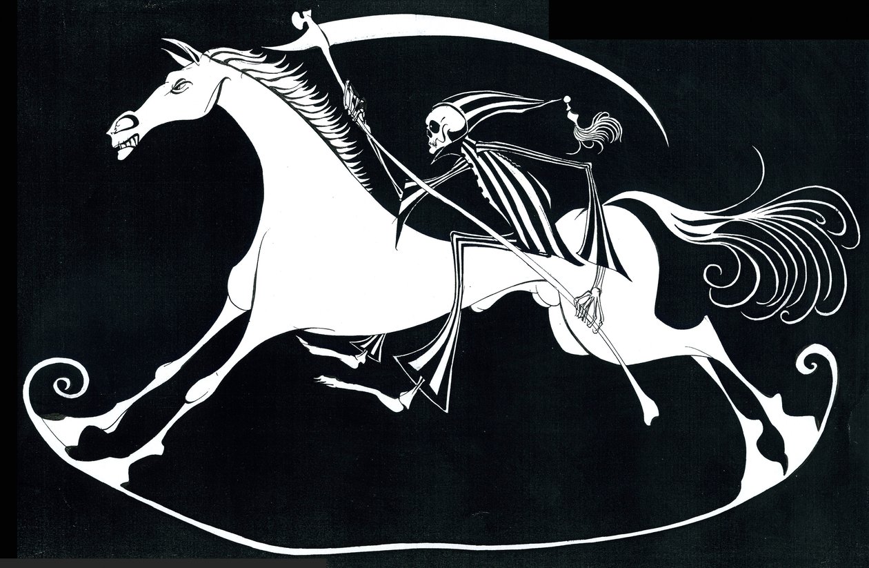 Le Grand Macabre - kuvitus Nekrotzar-hahmosta Gyorgy Ligetin oopperasta vuodelta 1977. tekijältä Neale Osborne