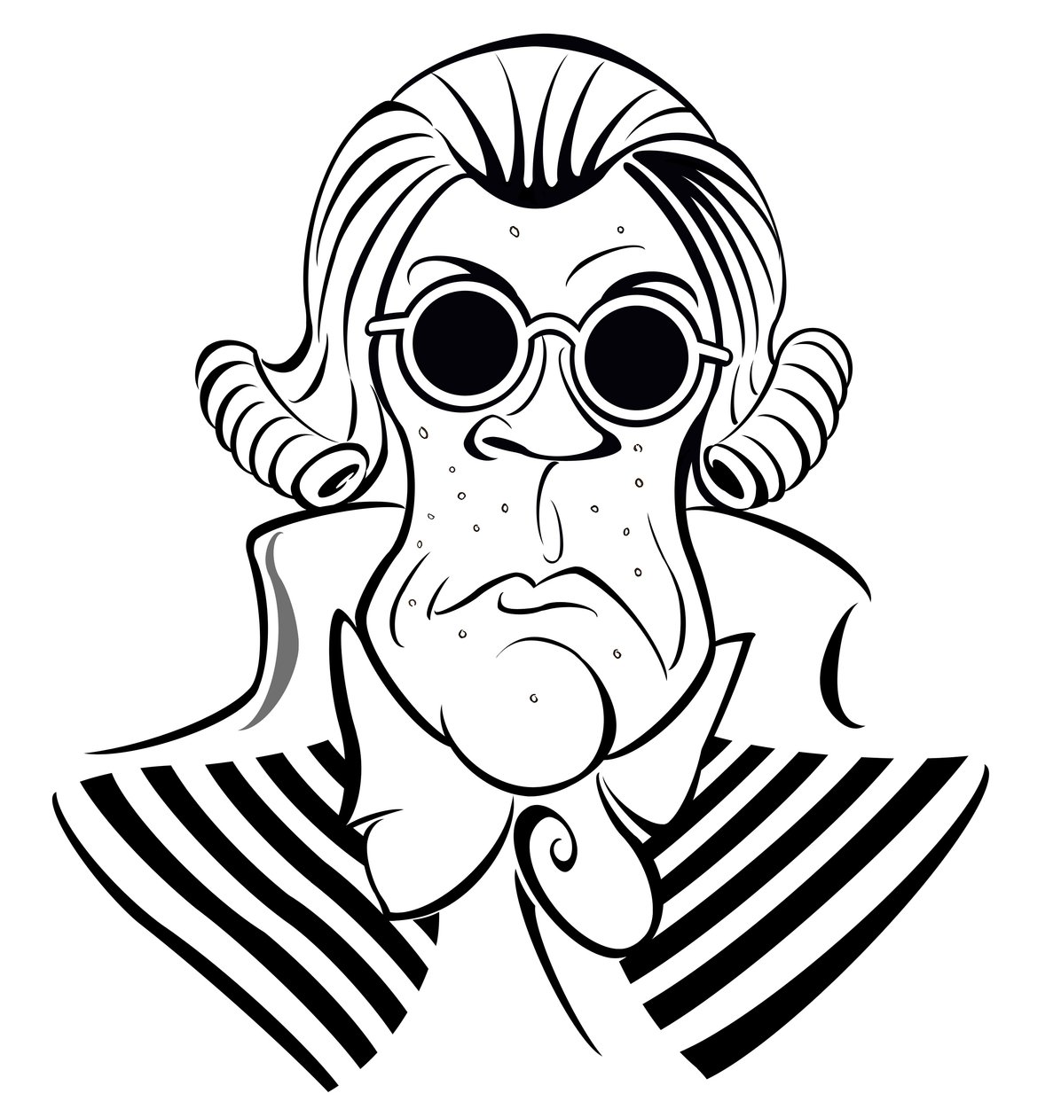 Maximilien Robespierre, 2019 (muste ja digitaalinen) tekijältä Neale Osborne