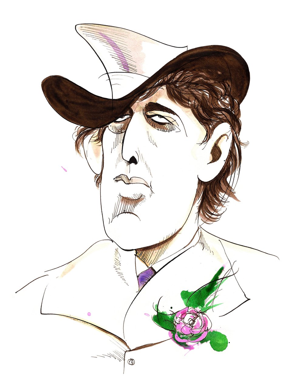 Oscar Wilde - karikatyyri irlantilaiskirjailijasta (1854-1900) tekijältä Neale Osborne
