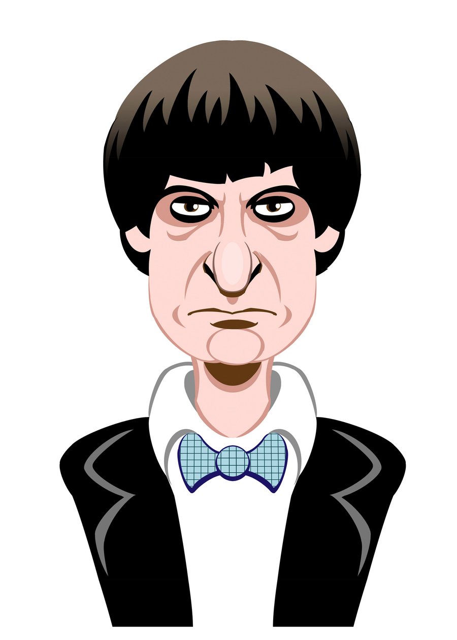 Patrick Troughton Doctor Whona - karikatyyri tekijältä Neale Osborne