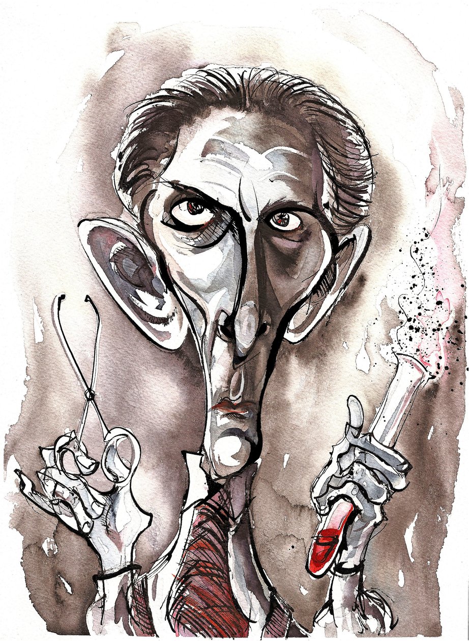 Peter Cushing - karikatyyri tekijältä Neale Osborne