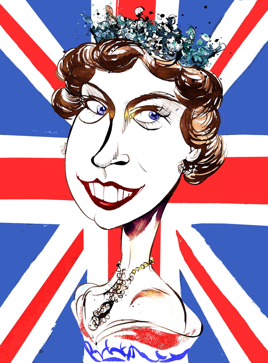 Kuningatar Elizabeth II, nuori Neale Osborne tekijältä Neale Osborne