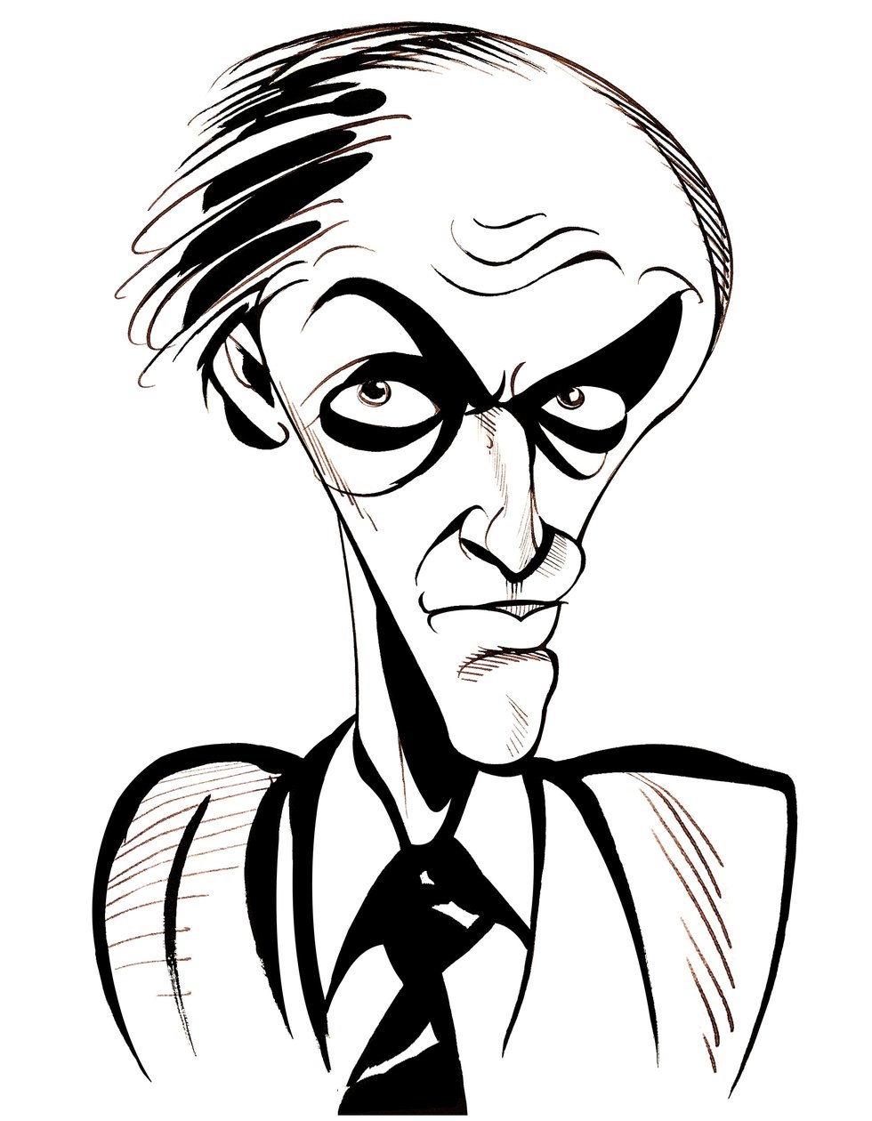Roald Dahl - mustavalkoinen karikatyyri tekijältä Neale Osborne
