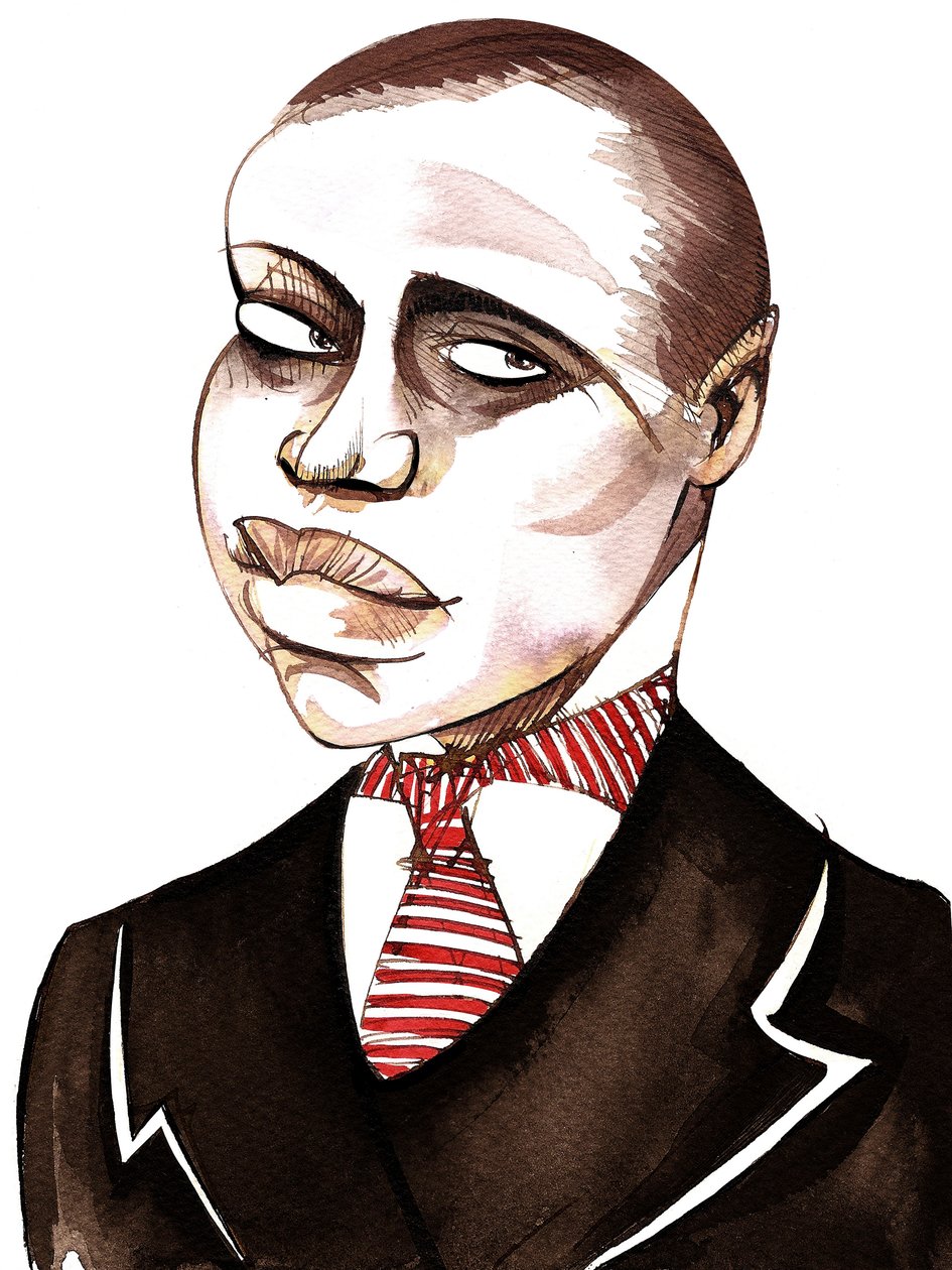 Scott Joplin, yhdysvaltalainen säveltäjä, pianisti ja ragtime-musiikin kirjoittaja (1868 - 1917), karikatyyri. tekijältä Neale Osborne