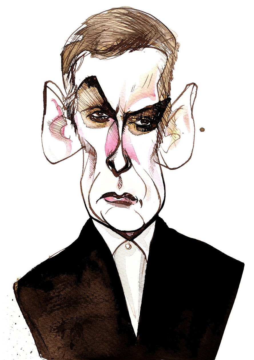Skotlantilainen näyttelijä ja elokuvaohjaaja Peter Capaldi (s. 1958); karikatyyri tekijältä Neale Osborne