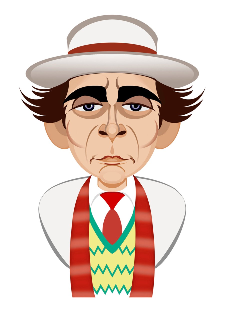 Sylvester McCoy Doctor Whona - karikatyyri tekijältä Neale Osborne