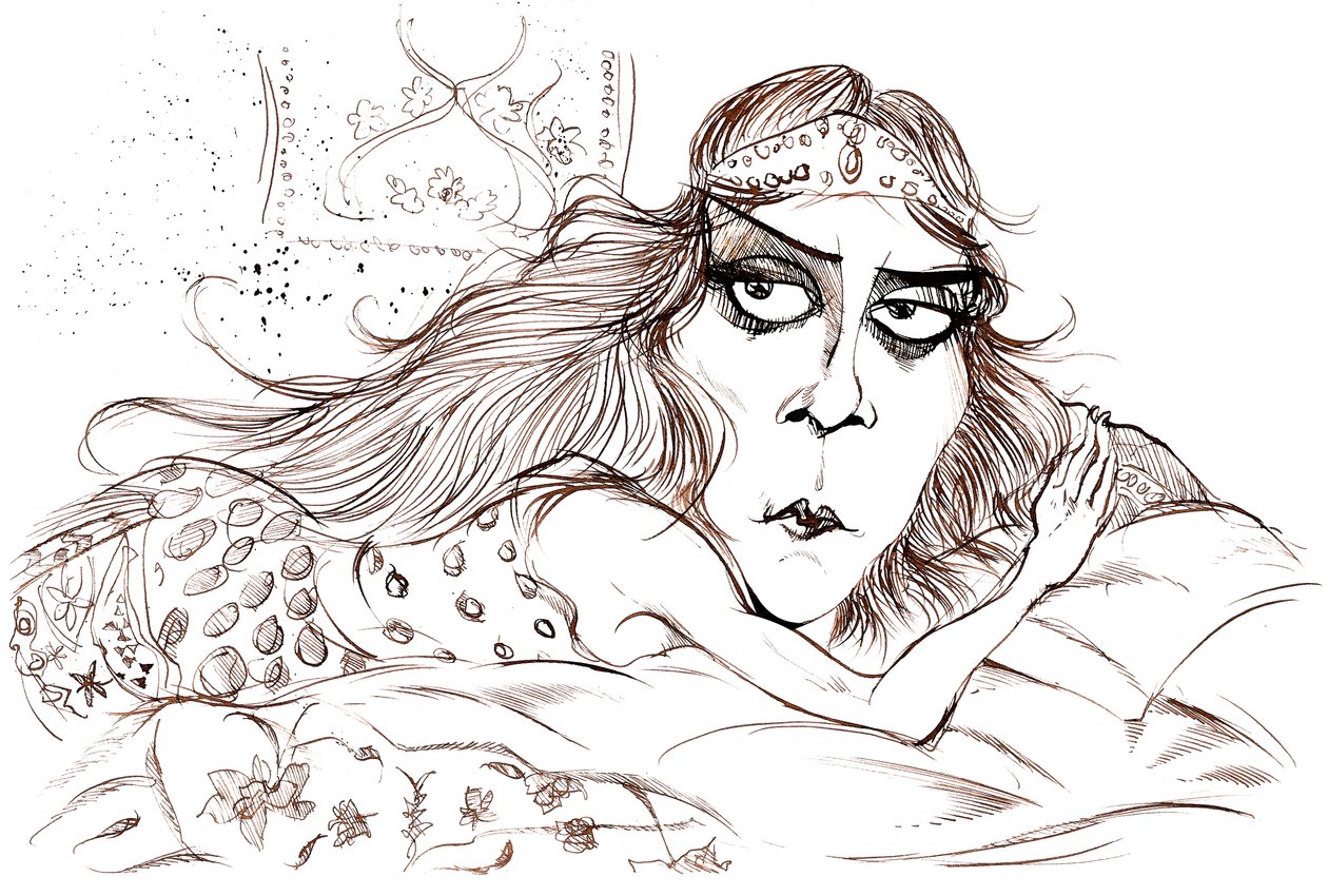 Theda Bara hahmona Kleopatra tekijältä Neale Osborne