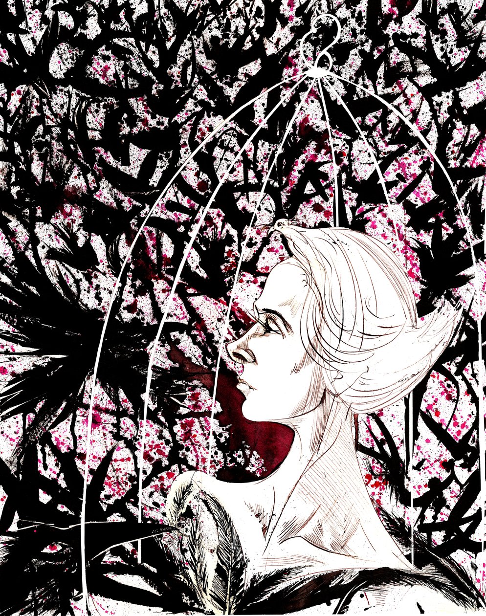 Tippi Hedren - karikatyyri amerikkalaisesta näyttelijästä, syntynyt 1935 tekijältä Neale Osborne
