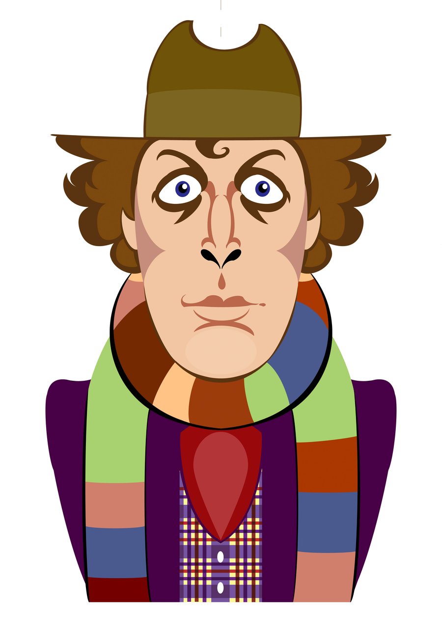 Tom Baker Doctor Whona - karikatyyri tekijältä Neale Osborne