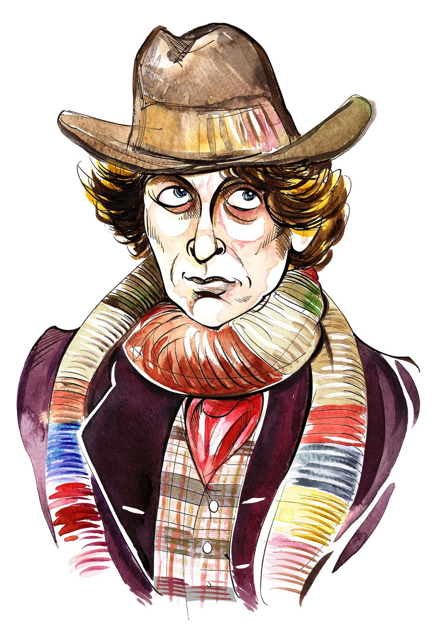 Tom Baker Doctor Whona samannimisessä BBC-televisiosarjassa tekijältä Neale Osborne