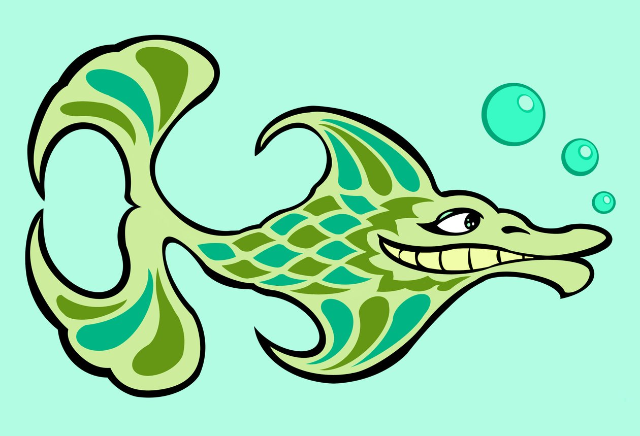 Funny fish, 2023 (digitaalinen) tekijältä Neale Osborne