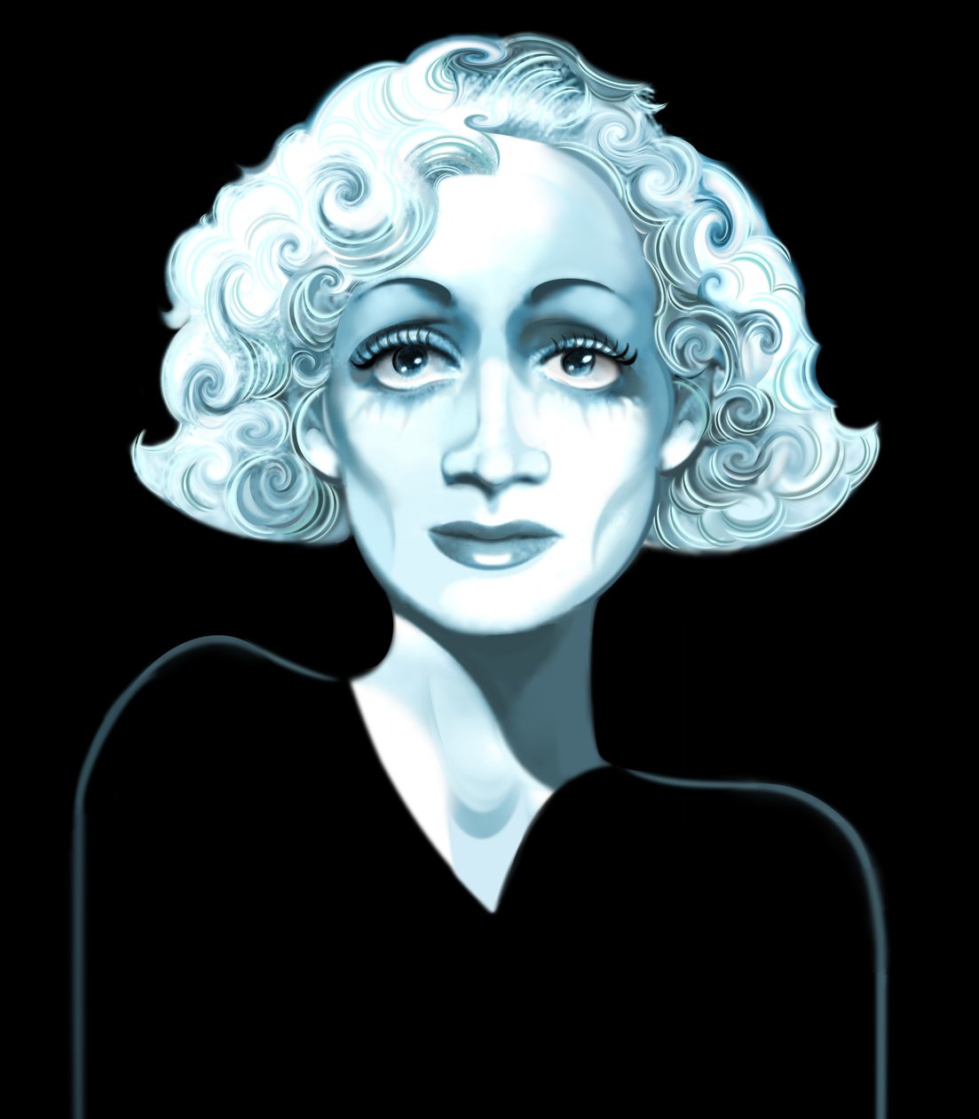 Marlene Dietrich, 2021 (digitaalinen) tekijältä Neale Osborne