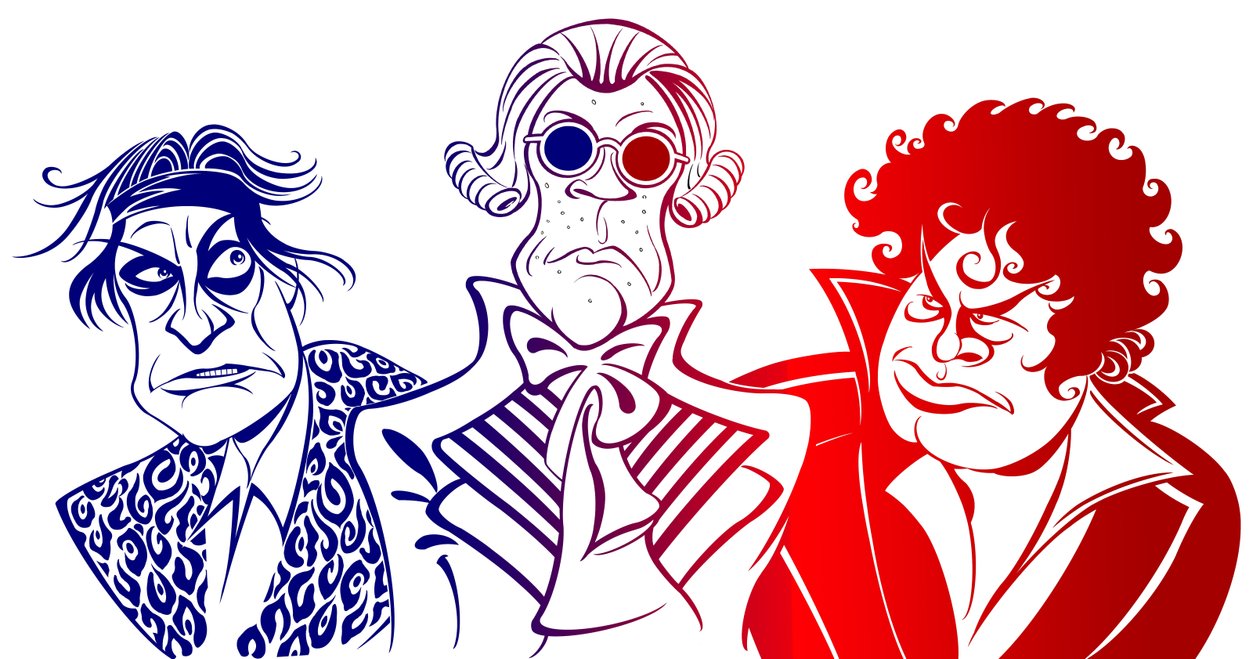 Ranskan vallankumouksellisten johtajien trio, 2019 (digitaalinen) tekijältä Neale Osborne