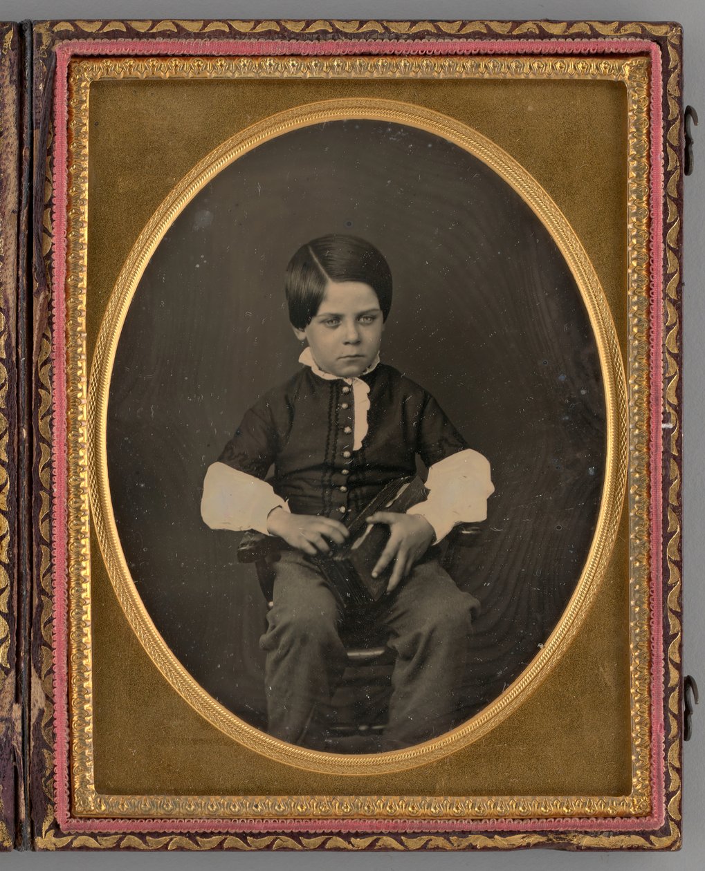 Nimetön istuvan pojan muotokuva, 1853. tekijältä Nelson