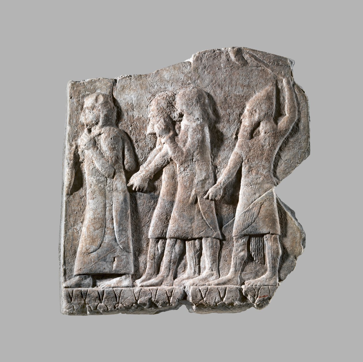 Reliefi: vangittujen kulkue, noin 704-681 eKr. (kipsialabasteri). tekijältä Neo Assyrian
