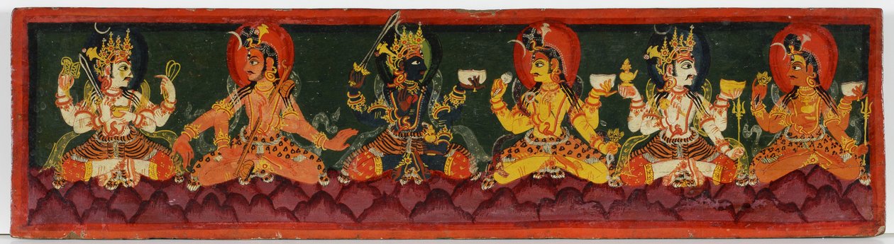 Kirjan kansi Shaiva-käsikirjoituksesta (läpinäkymätön wc puulla) tekijältä Nepalese School