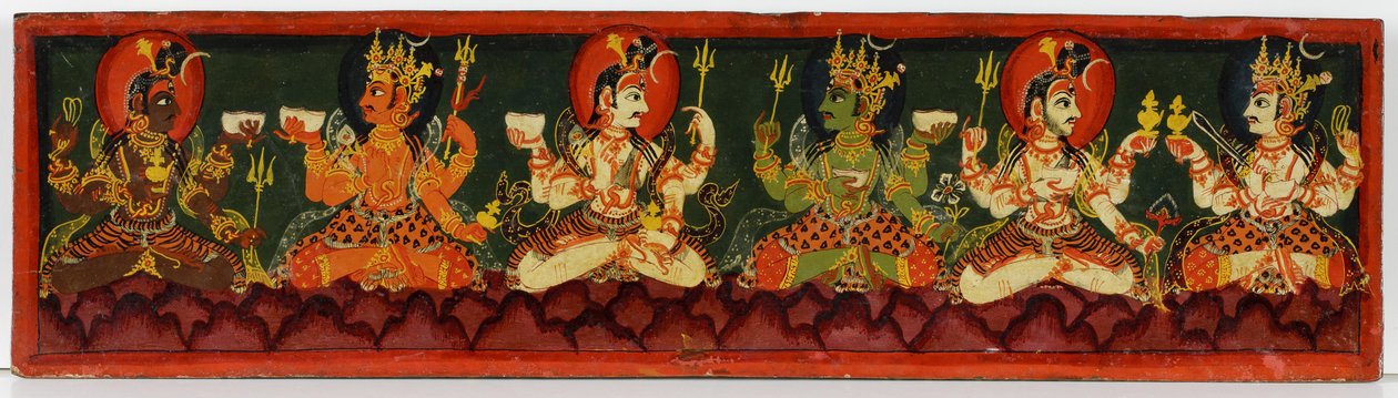 Kirjan kansi Shaiva-käsikirjoituksesta (läpinäkymätön wc puulla) tekijältä Nepalese School