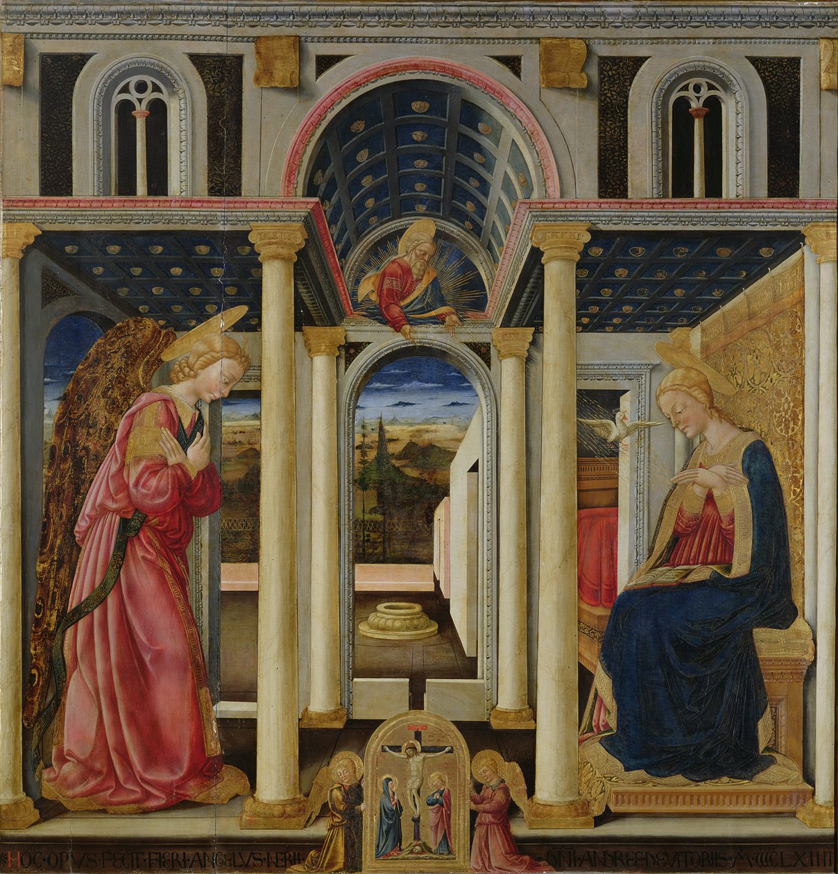 Ilmoitus, 1464 (tempera paneelissa) tekijältä Neri di Bicci