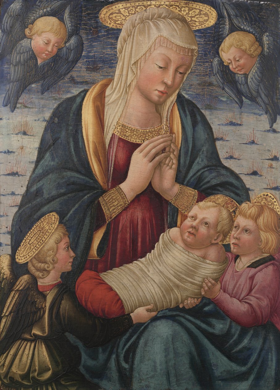 Virgem e Menino com Anjos, depois de 1460 (têmpera sobre madeira) finlandês tekijältä Neri di Bicci