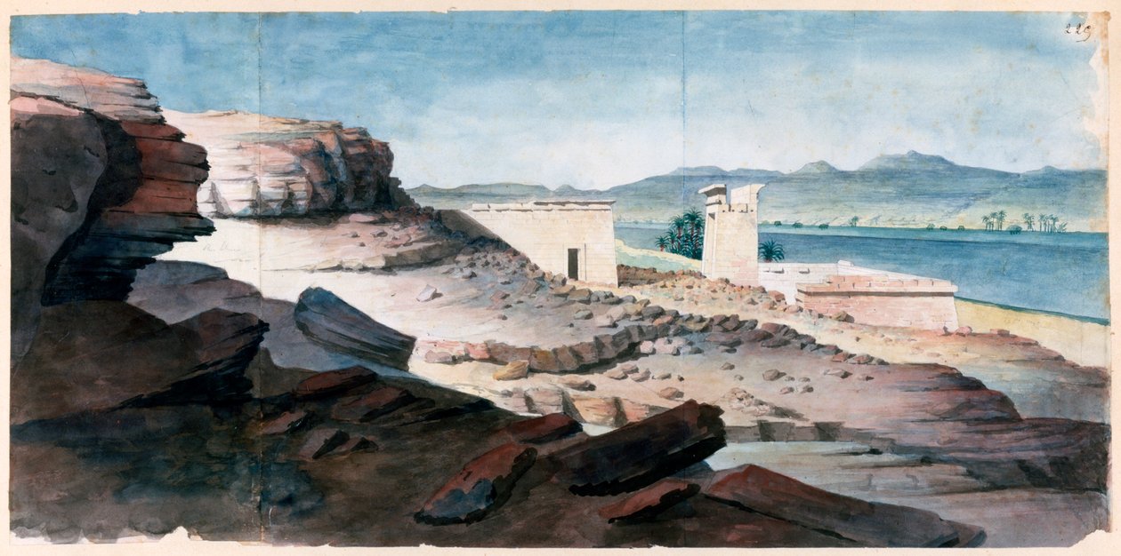 "Amadan temppeli Nubiassa", 1800-luku tekijältä Nestor l