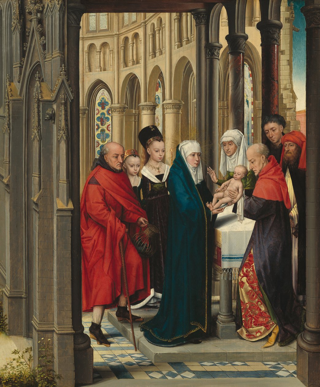 Esitys temppelissä tekijältä Netherlandish Master of the Prado