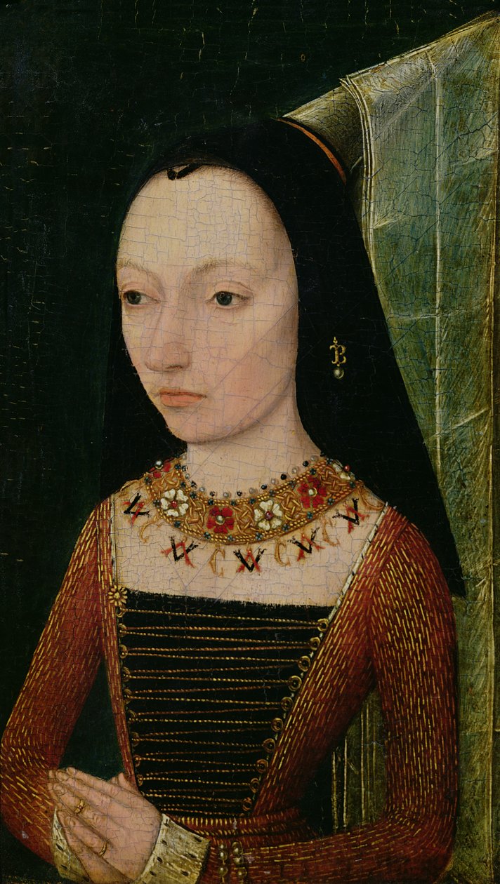 Margareta Yorkilainen (1446-1503) Burgundin herttuatar, noin 1477. tekijältä Netherlandish School