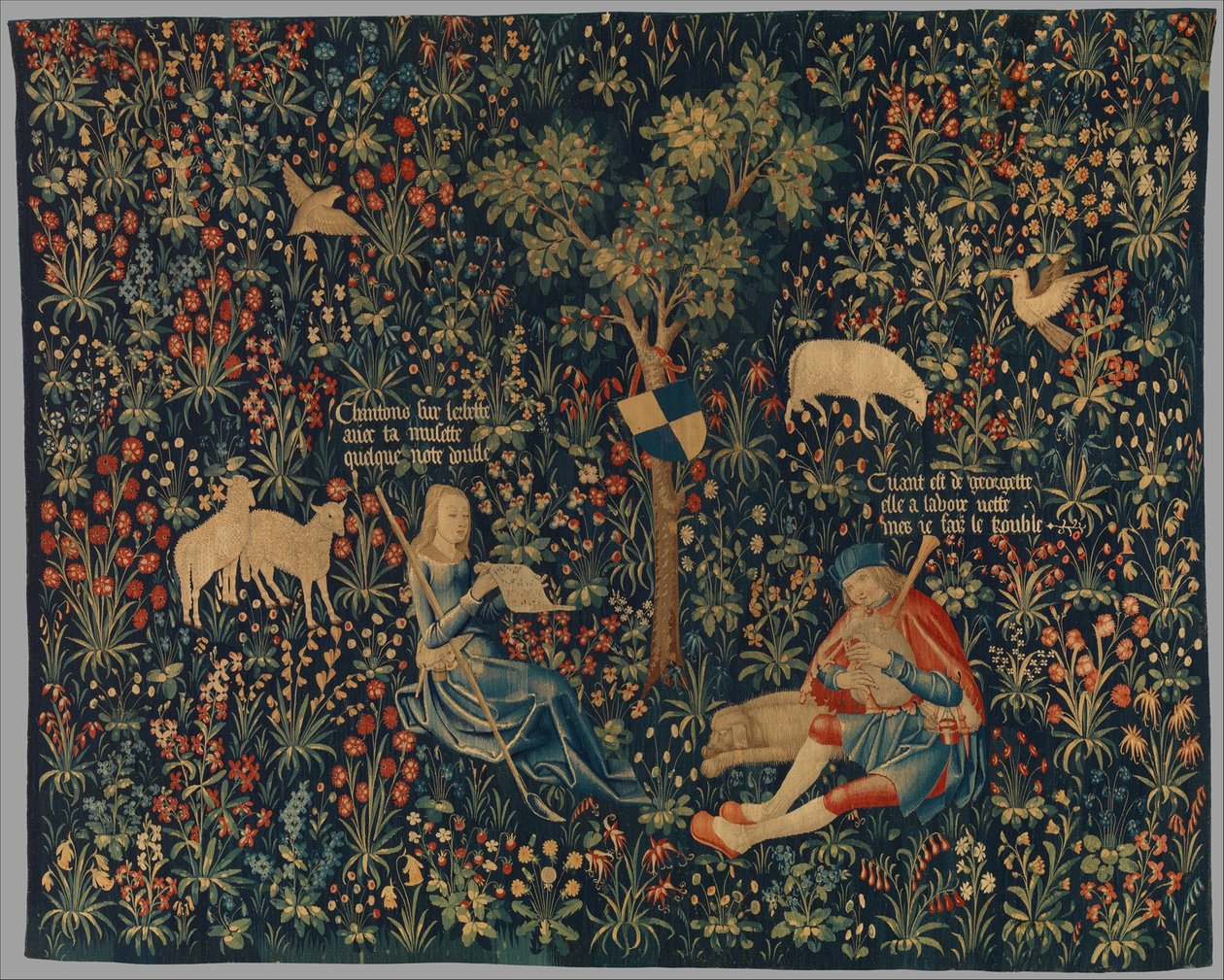 Paimen ja paimentar musiikin tekeminen, n. 1500-30 tekijältä Netherlandish School