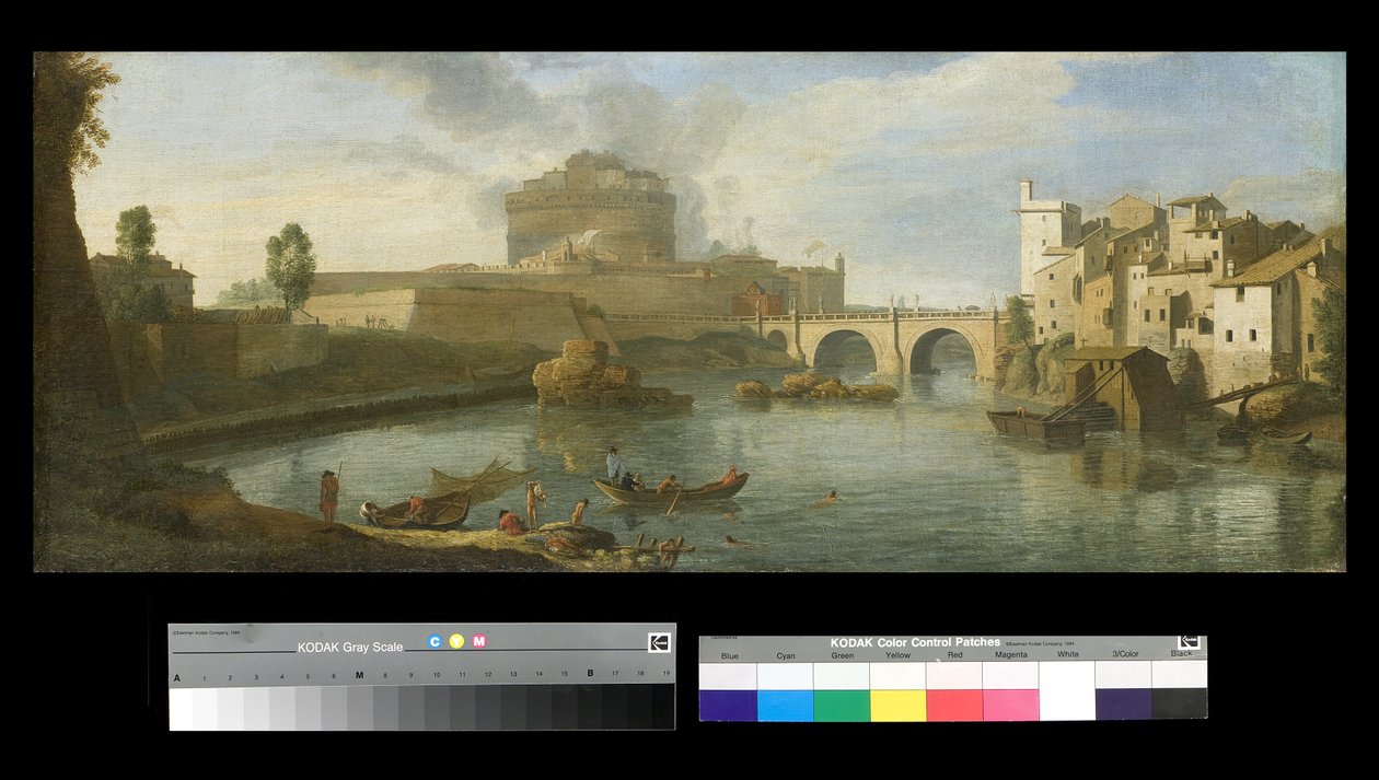 Näkymä Castel Sant "Angelolle, 1700-15 tekijältä Netherlandish School