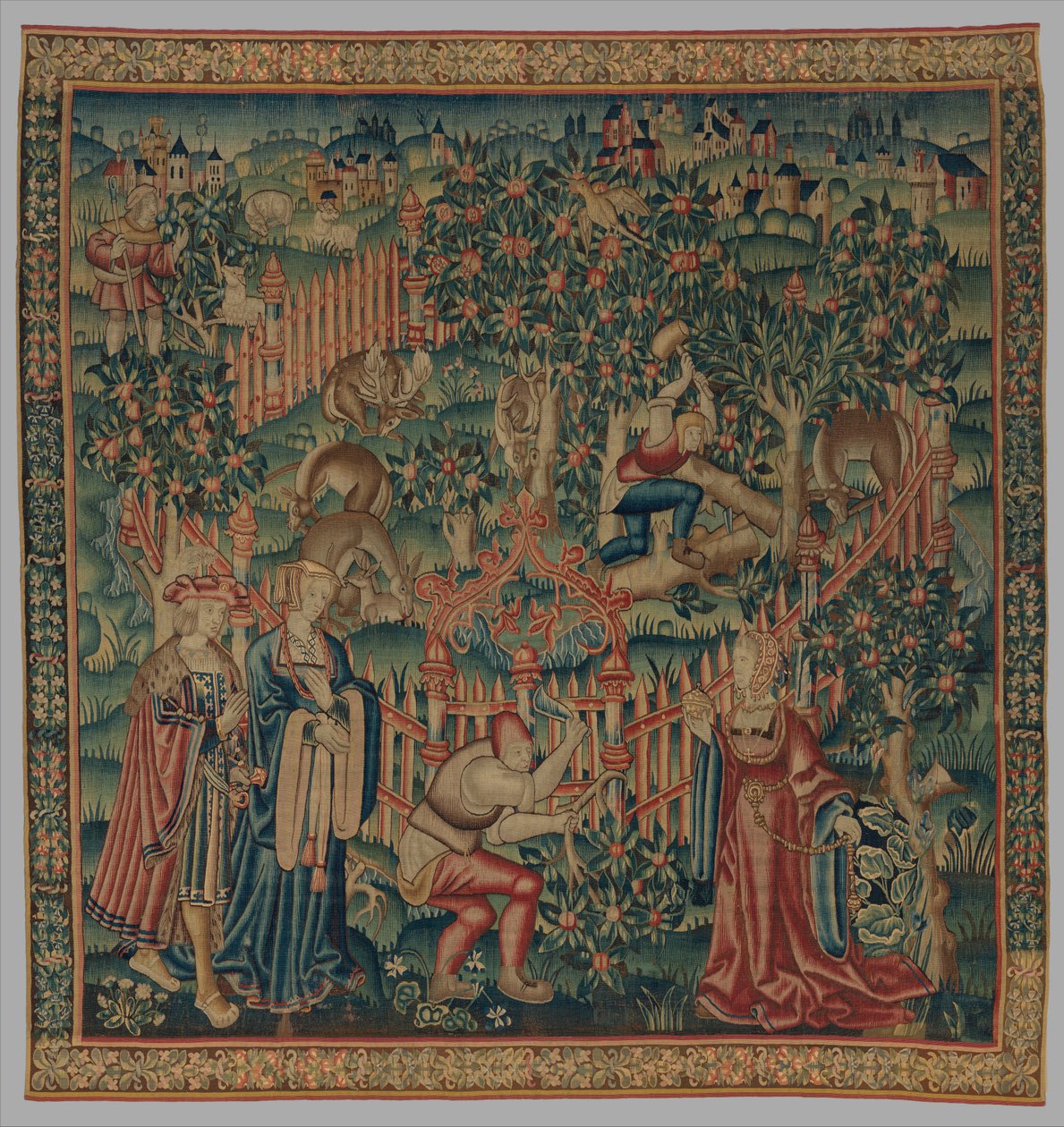 Puunhakkaajat työskentelevät Deer Parkissa, n. 1515-35 tekijältä Netherlandish School