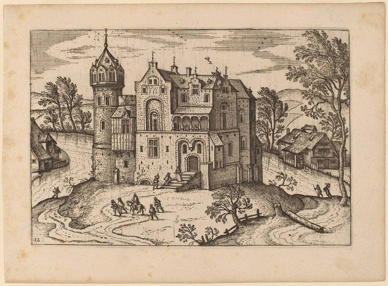Linna joen rannalla tekijältä Netherlandish 16th Century