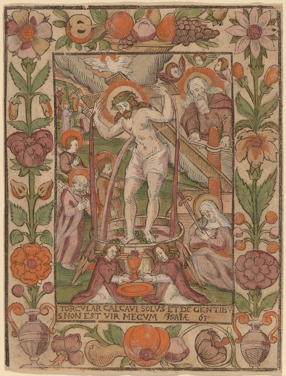 Kristus viinipainossa tekijältä Netherlandish 16th Century