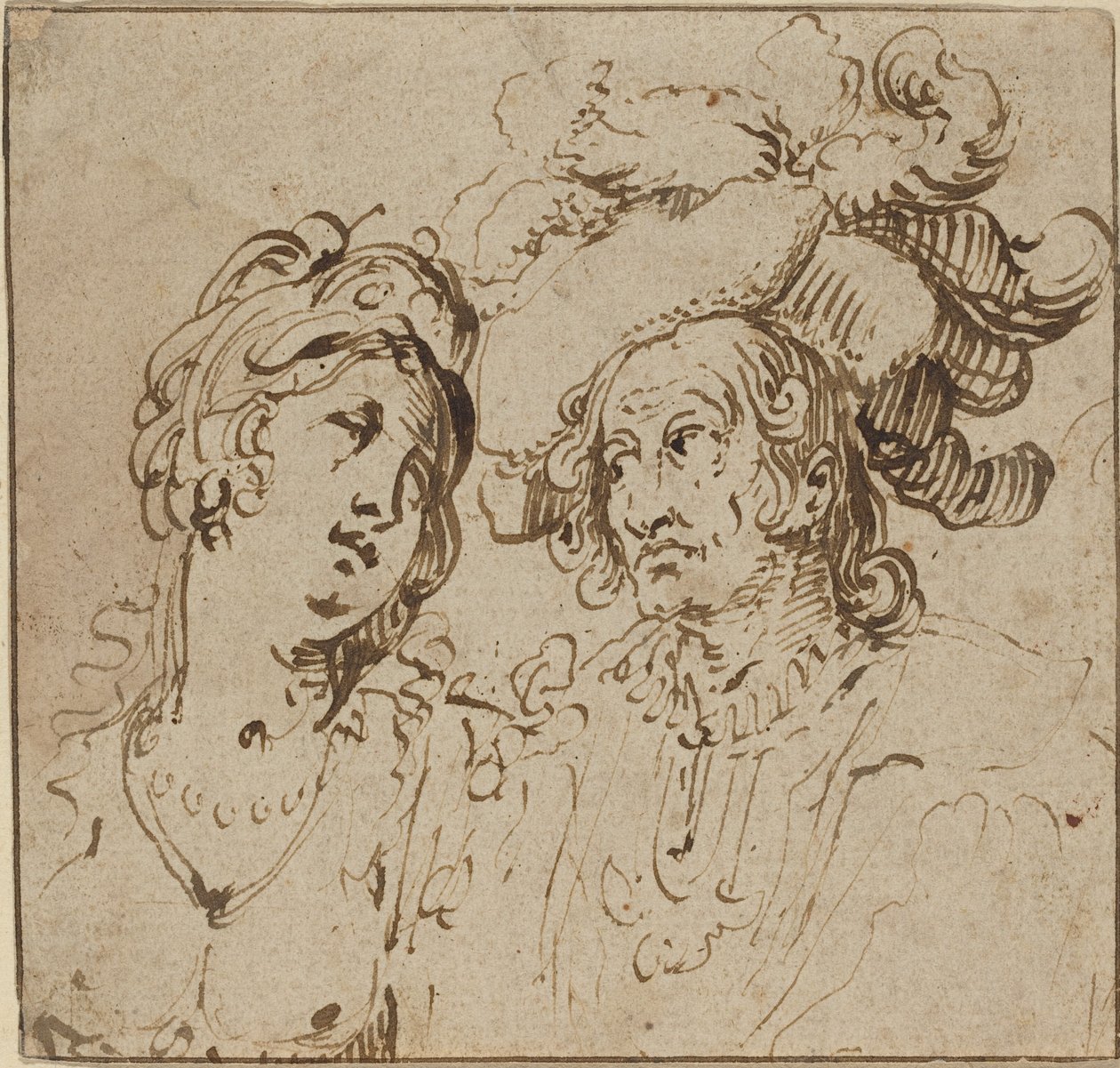 Cavalier porton kanssa tekijältä Netherlandish 17th Century