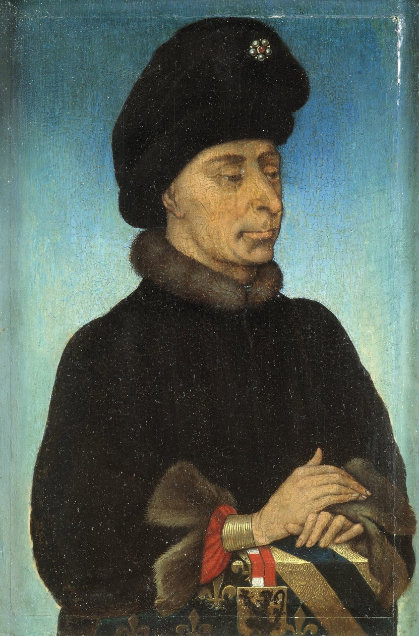 Muotokuva Johannes Pelottomasta, Burgundin herttuasta, 1400-luvun puoliväli. tekijältä Netherlandish Master