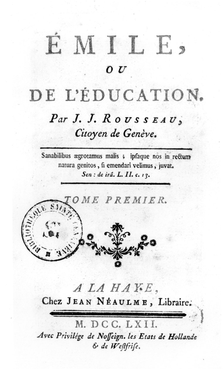 Jean-Jacques Rousseaun etulevy Emilelle, 1762 tekijältä Netherlandish School