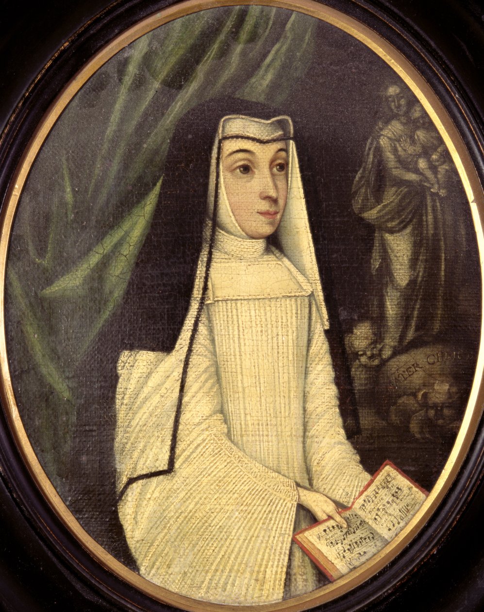 Mary Barbara Huddleston (1708–1787) oli tapana Augustinian Canonesses -luonnon nunnana Englannin luostarissa Bruggessa, n. 1727 tekijältä Netherlandish School