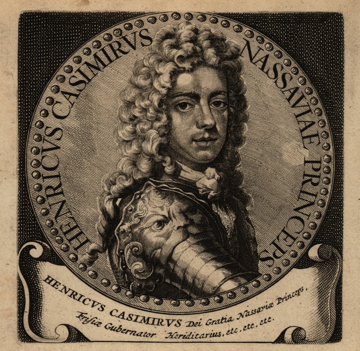 Henry Casimir II:n muotokuva Nassau-Dietzistä (1657-1696). tekijältä Netherlandish School