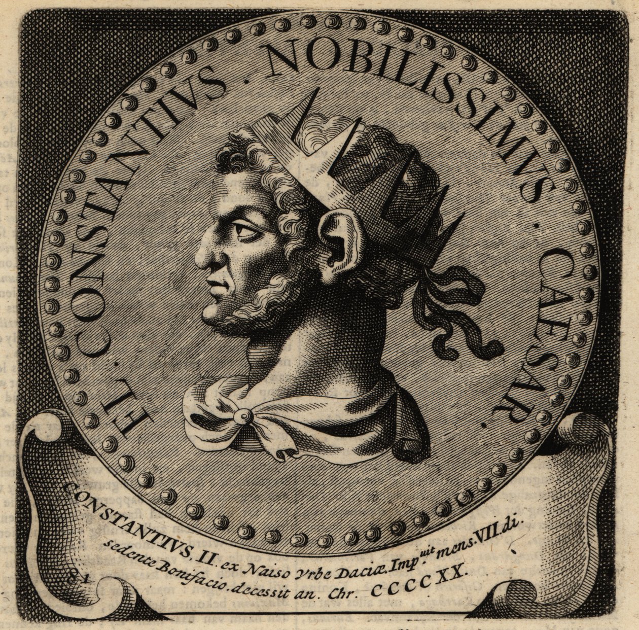 Rooman keisari Constantius II:n muotokuva. tekijältä Netherlandish School