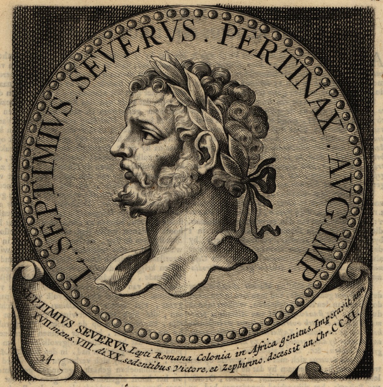 Rooman keisari Septimius Severuksen muotokuva. tekijältä Netherlandish School