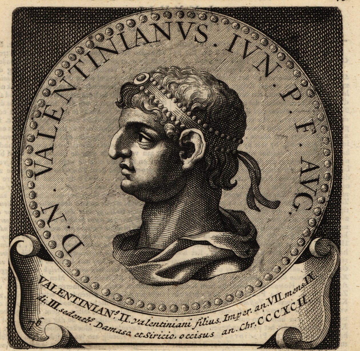 Rooman keisari Valentinianus II:n muotokuva. tekijältä Netherlandish School