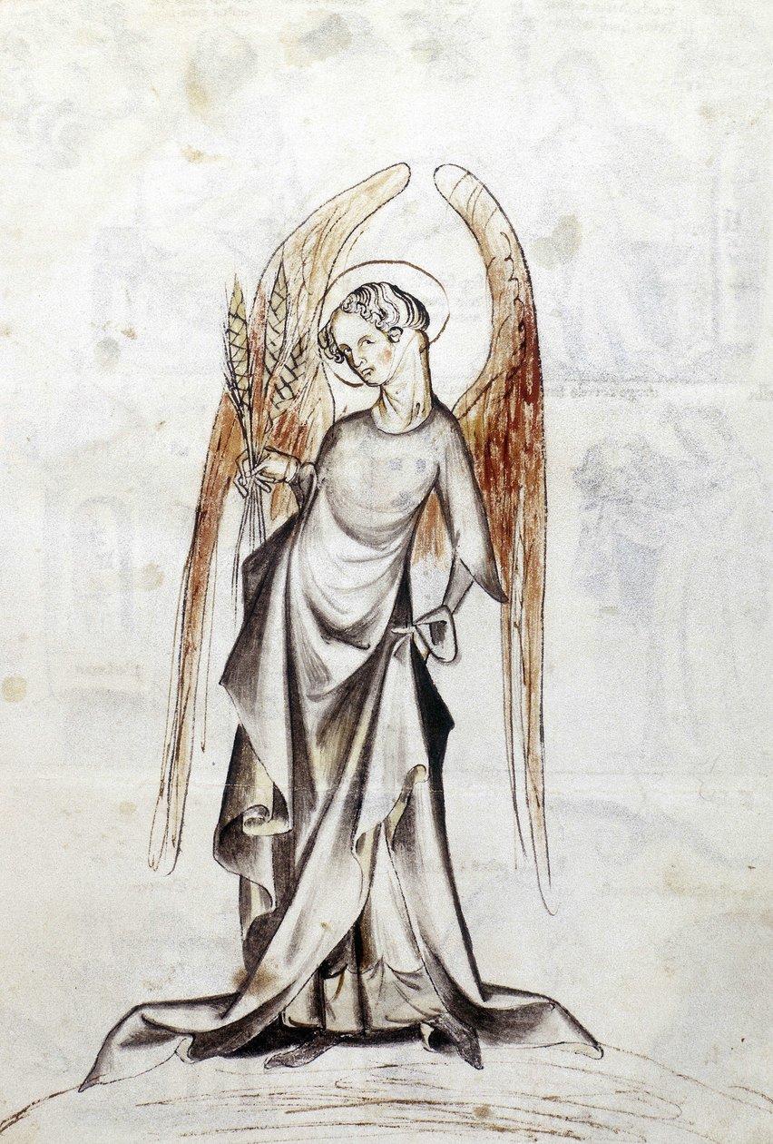 Sloane 3983 f.23 Horoskooppi Neitsyt (vellum) tekijältä Netherlandish School