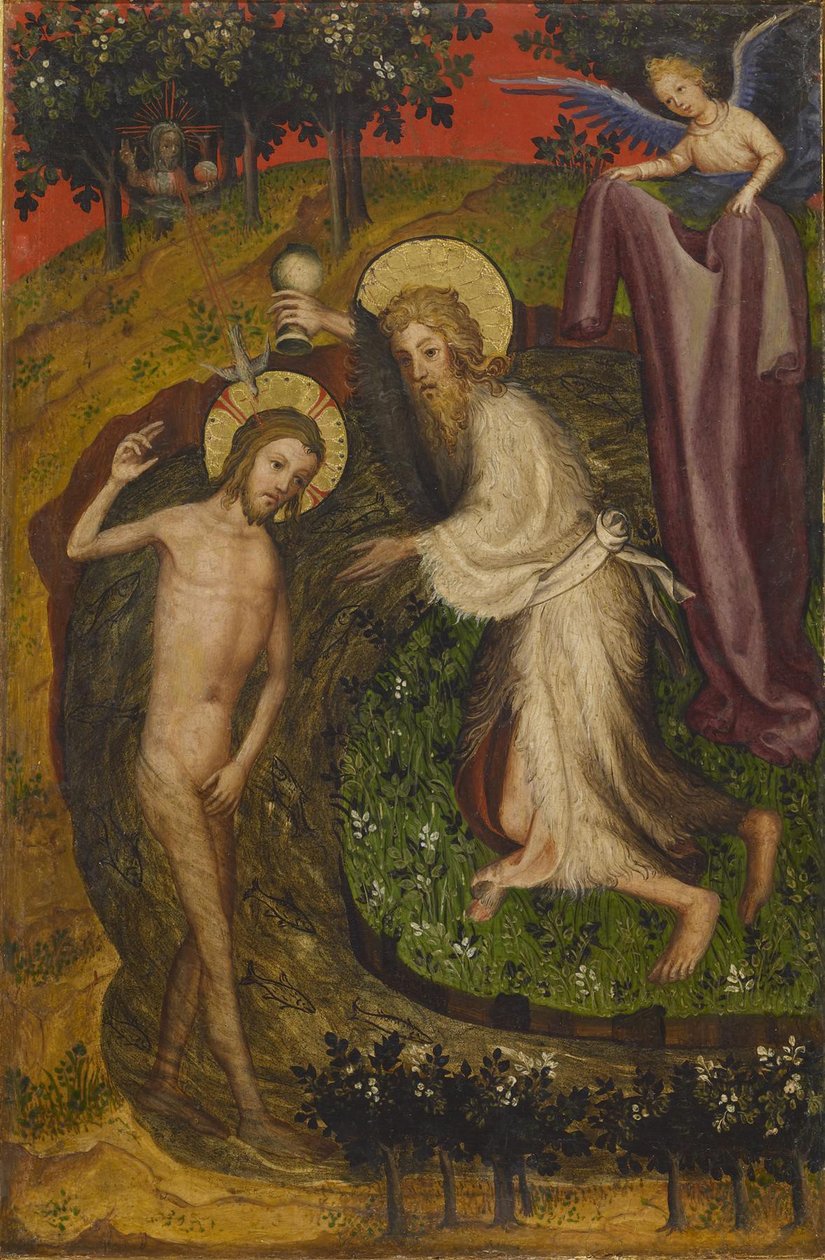 Kaste, taittuvasta alttaritaulusta, n. 1400 (tempera & kultalehti paneelissa) tekijältä Netherlandish School