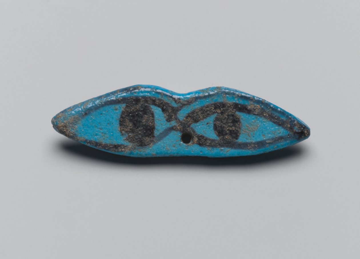 Amuletti kahden silmän muodossa, Deir el-Bahri (fajanssi) tekijältä New Kingdom Egyptian